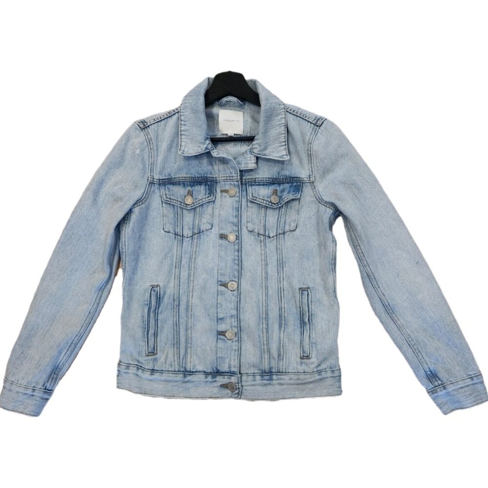 🟣 XS Dynamite Buttoned Denim Jacket - Light Blue